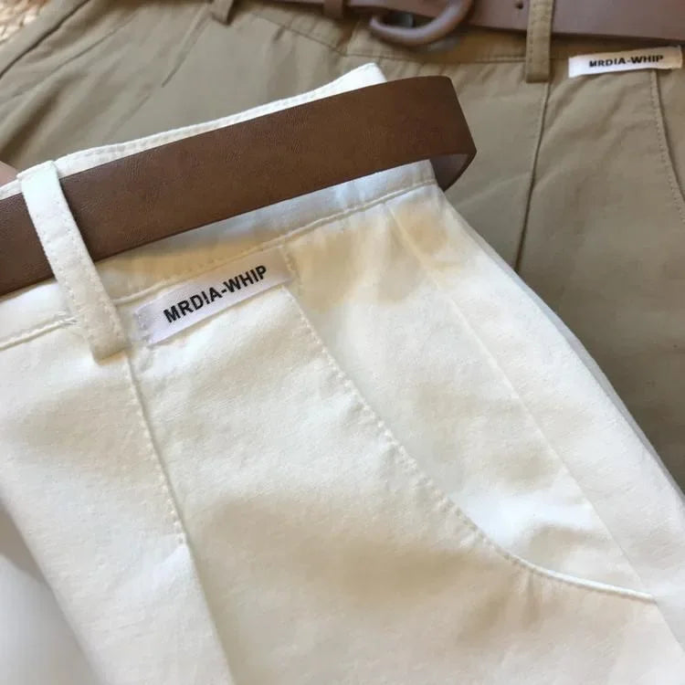 Shorts Feminino algodão de perna larga Monique
