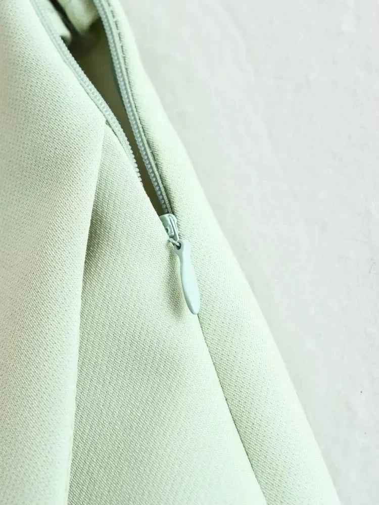 Shorts saia Feminino de cintura alta zíper lateral Rita