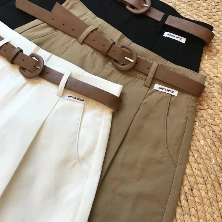 Shorts Feminino algodão de perna larga Monique