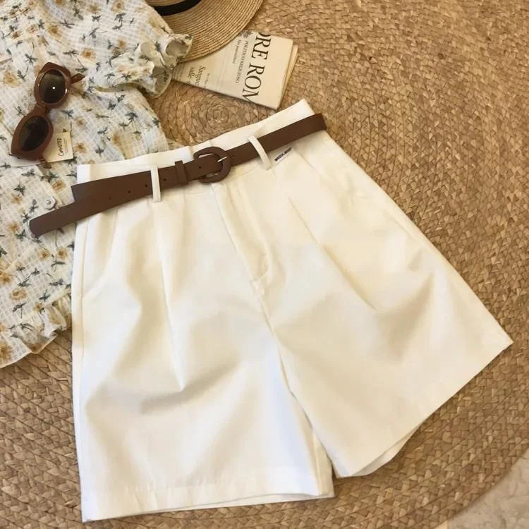 Shorts Feminino algodão de perna larga Monique
